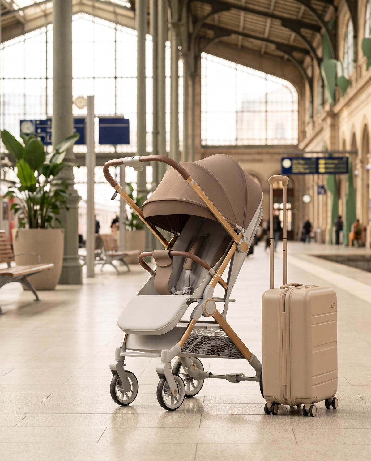 Poussette compacte de voyage en ville