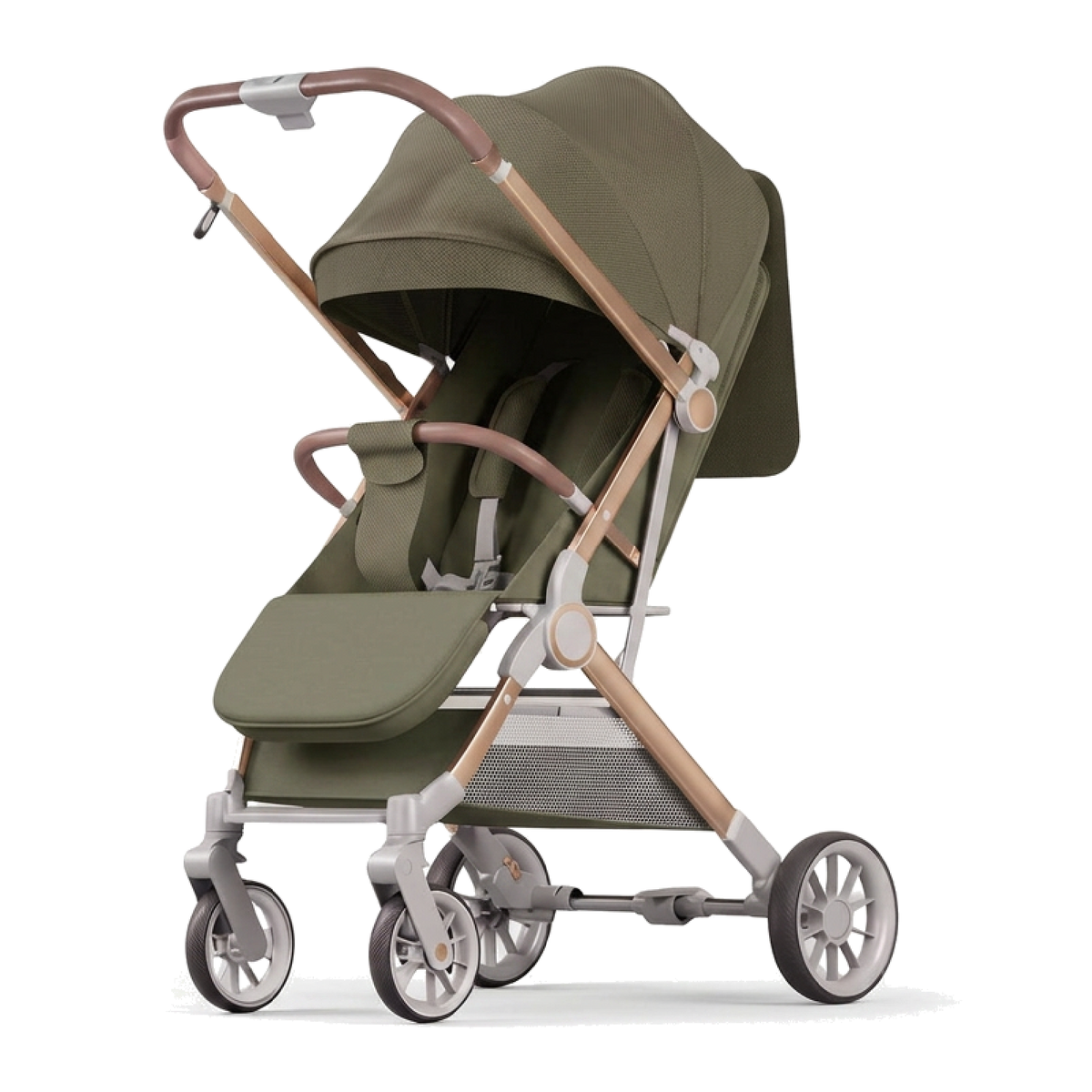 Poussette compacte de voyage coloris kaki