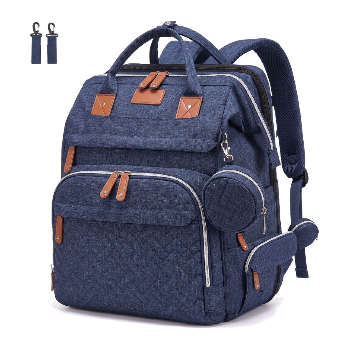 Sac à langer sac à dos coloris bleu profond
