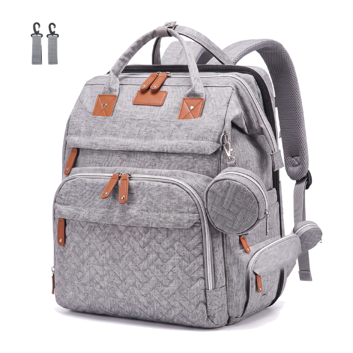 Sac à langer sac à dos gris
