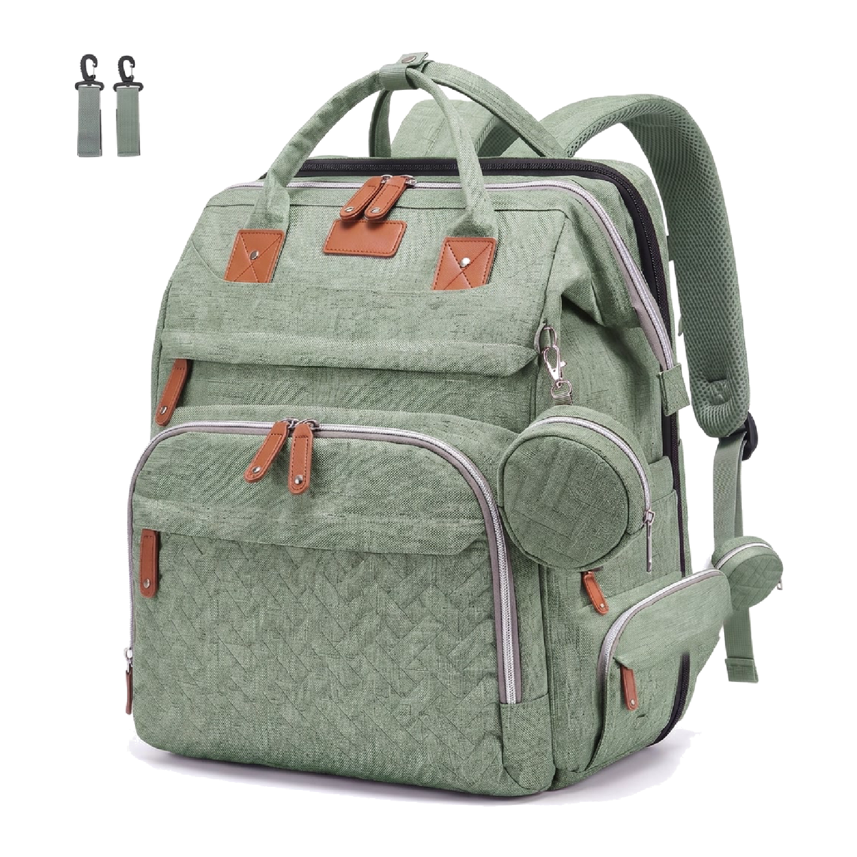 Sac à langer sac à dos coloris vert